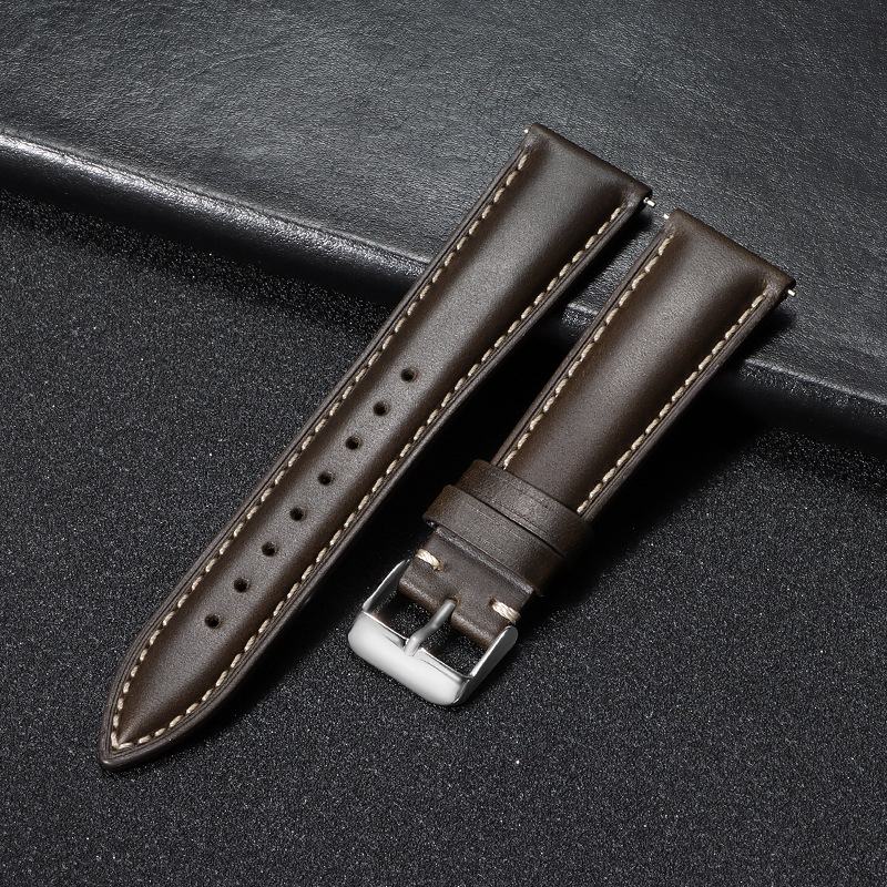 Vintage Oil-waxed Full-grain Leather Watch Strap photo 5