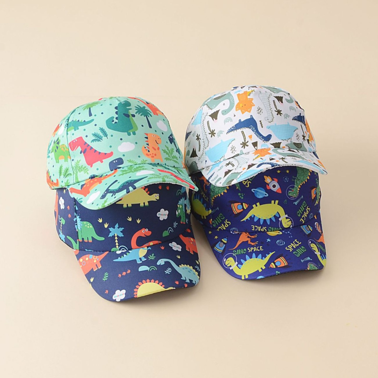 Boys Cartoon-Print Dinosaur Peaked Cap photo 1