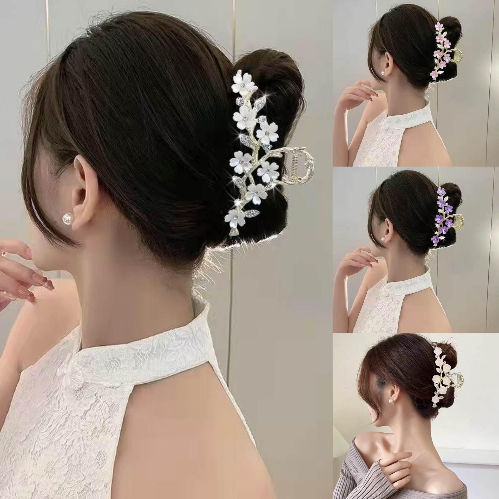 Leaf Hair Clip With Tassel Womens Hairpin photo 1