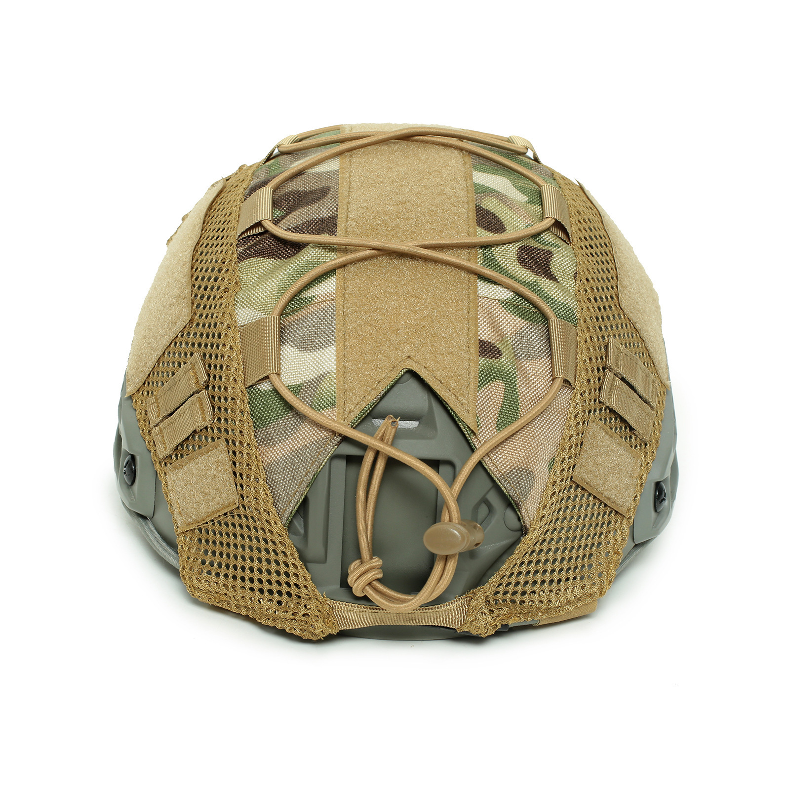 Camouflage Helmet Cover With Elastic Cord Tactical Camouflage Helmet Cover photo 4