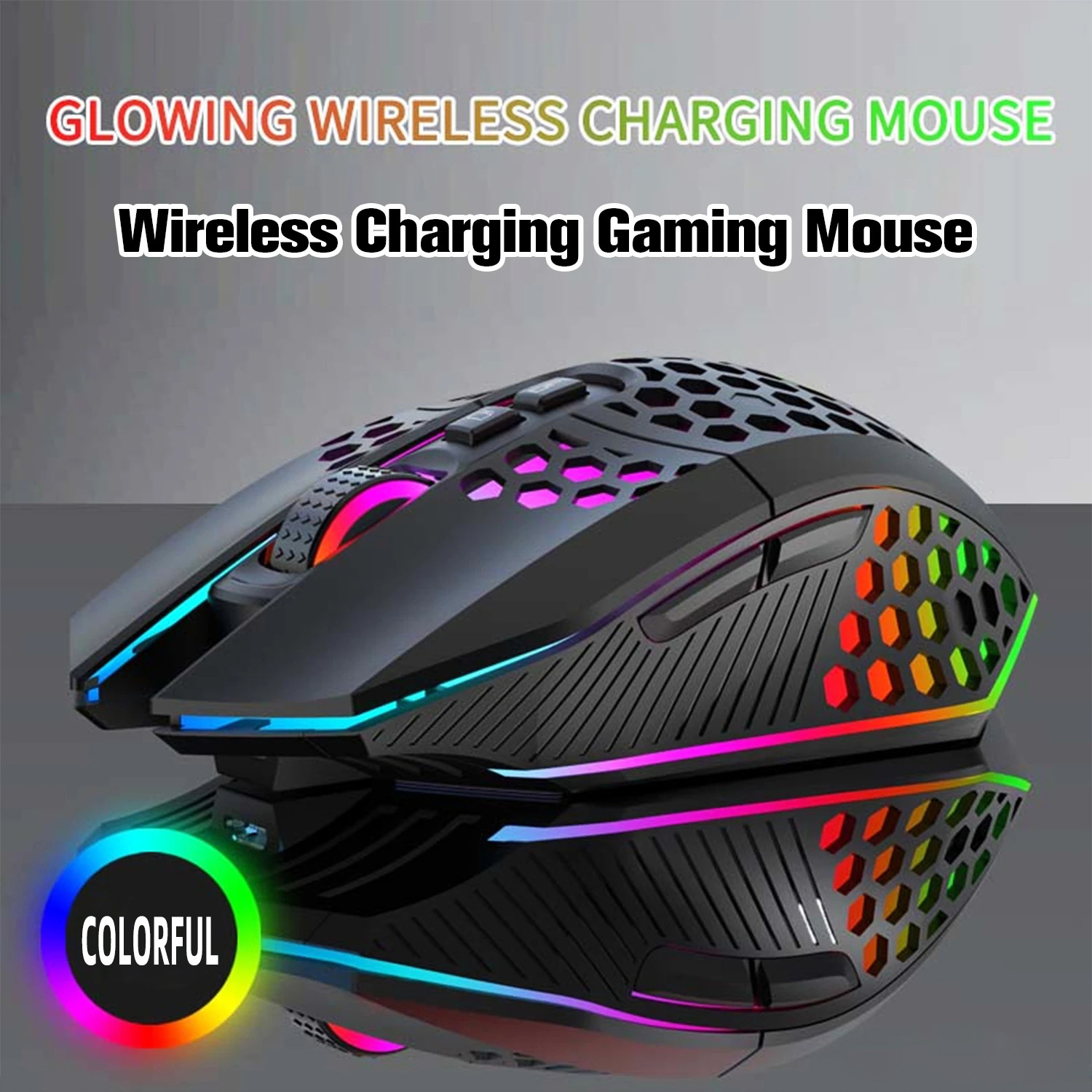 T500 Hole Mouse 24G Illuminated Rechargeable Wireless Mouse photo 1