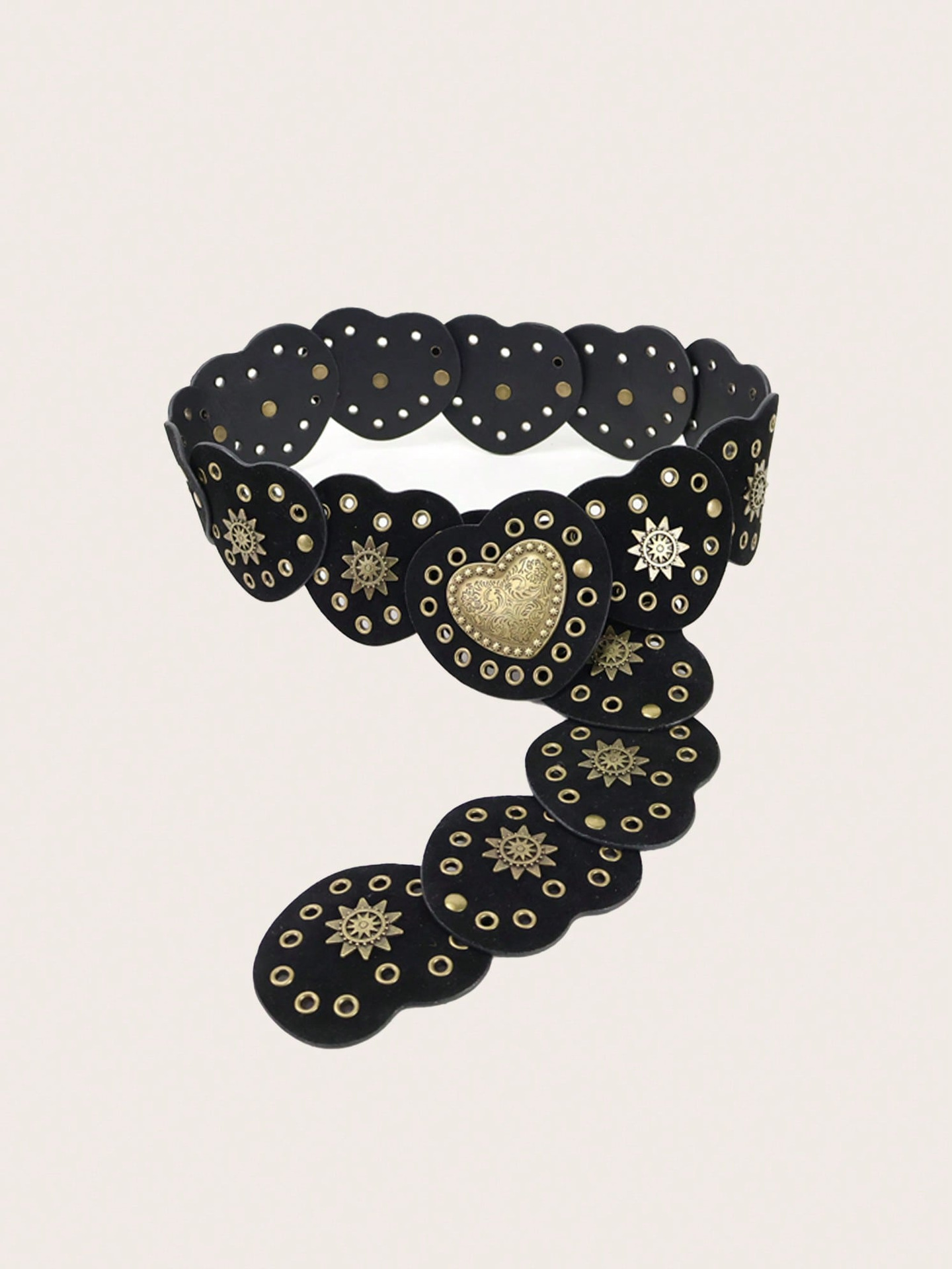 Shiny Heart-shaped Stud Tassel Belt photo 4