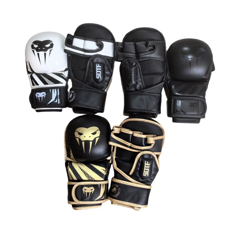 Men's Boxing Half-finger Sanda Gloves photo 1