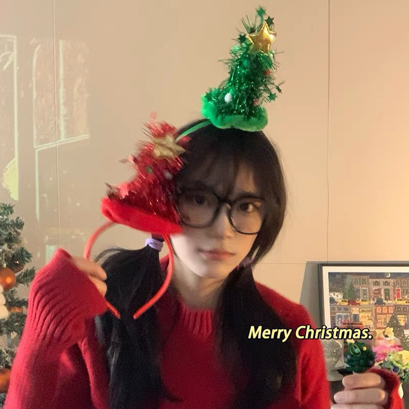 Christmas Tree Headband Cute Holiday Headdress For Girls photo 3