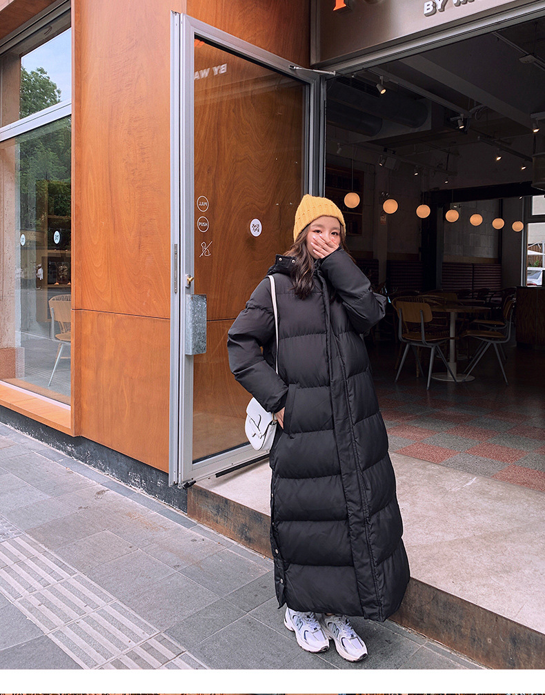 Korean-style Mid-length Below-the-knee Cotton Coat photo 3