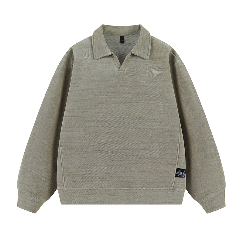 Mens Heavyweight Casual Long-sleeve Top photo 8