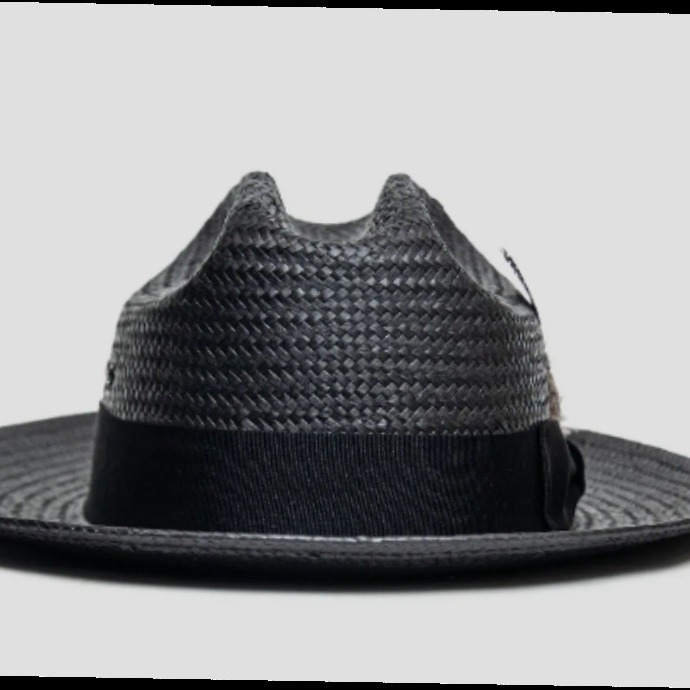 Solid-color Denim-style Straw Hat With Embellishments photo 2