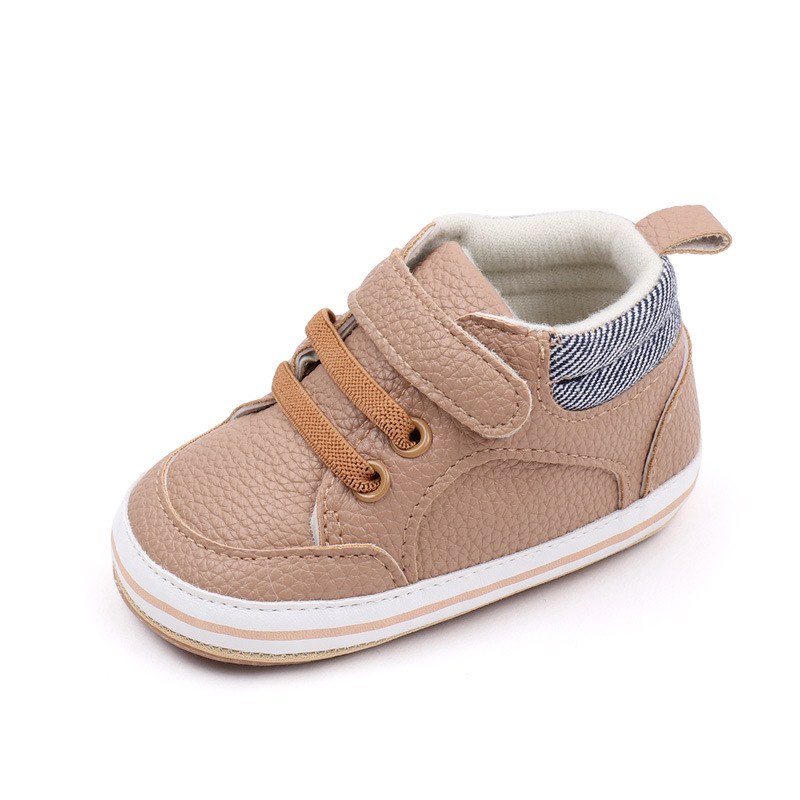 Fashionable Solid-color PU Leather First-walker Shoes For Babies photo 3