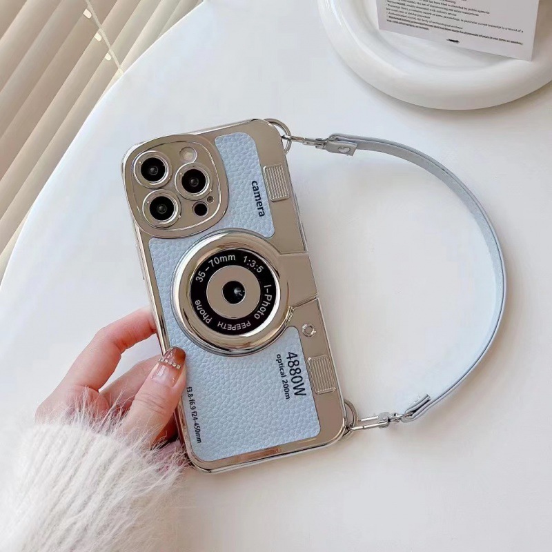 Creative Electroplated Phone Case With A Wrist Strap photo 6