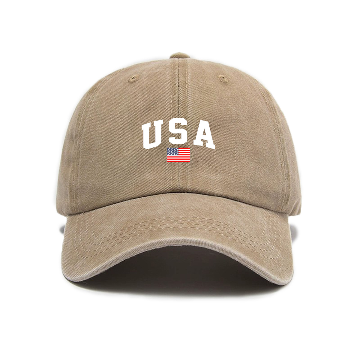 Letter-print Washed-and-distressed Soft-crown Vintage Baseball Cap photo 7