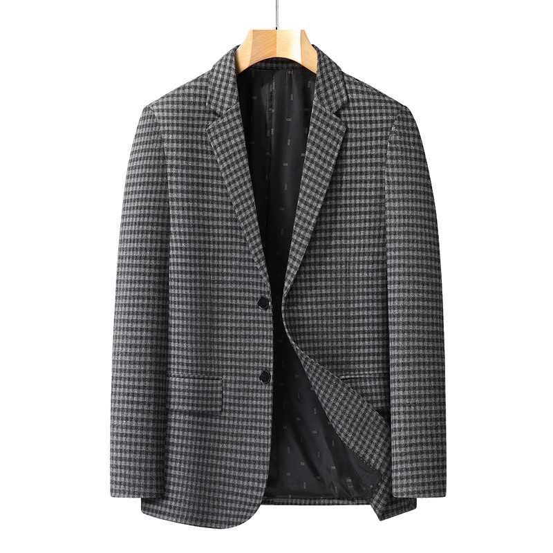 Men's Business Wool Jacket With Fleece Lining photo 2