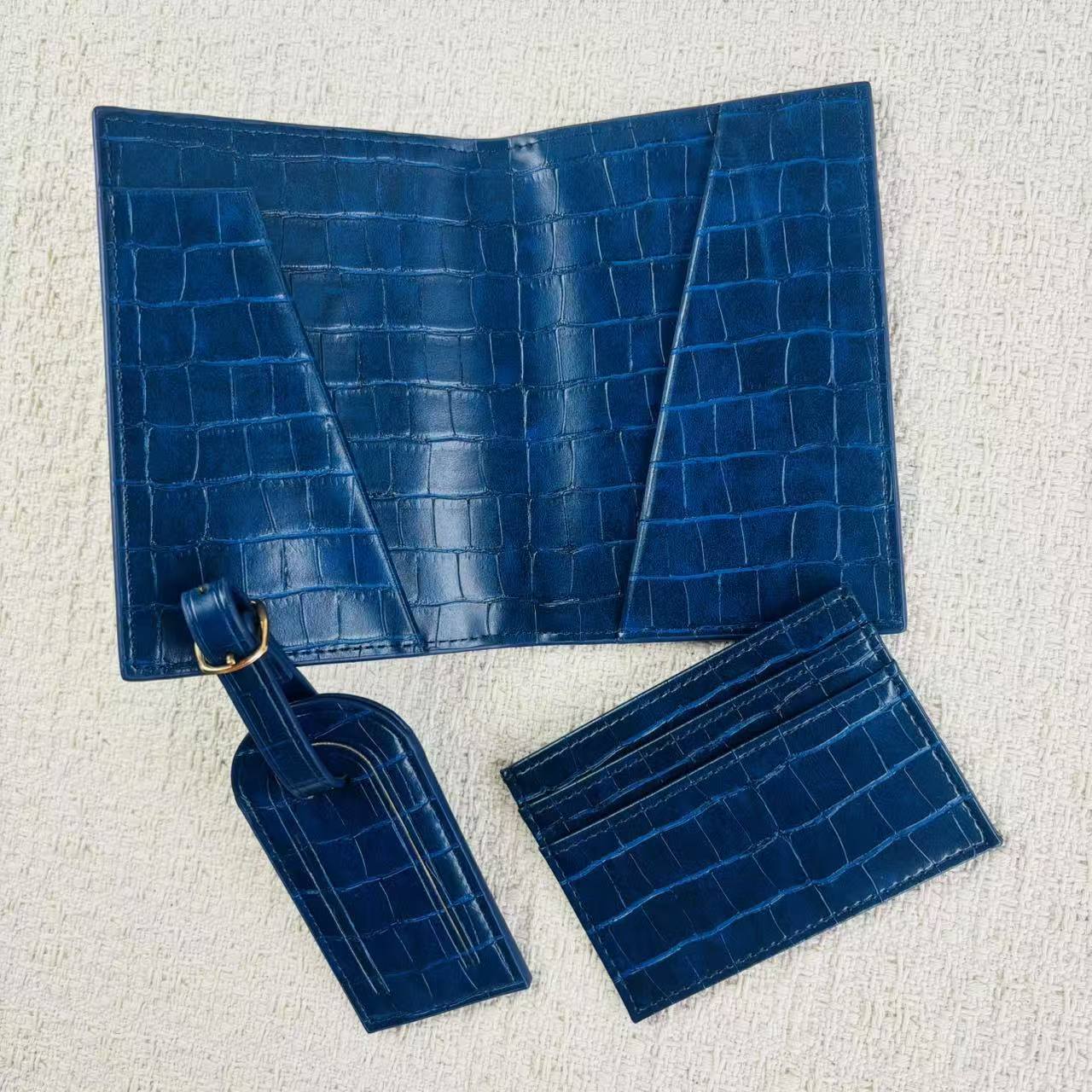 Crocodile-pattern Embossed Leather Passport Holder Multi-functional Document And Card Case photo 4