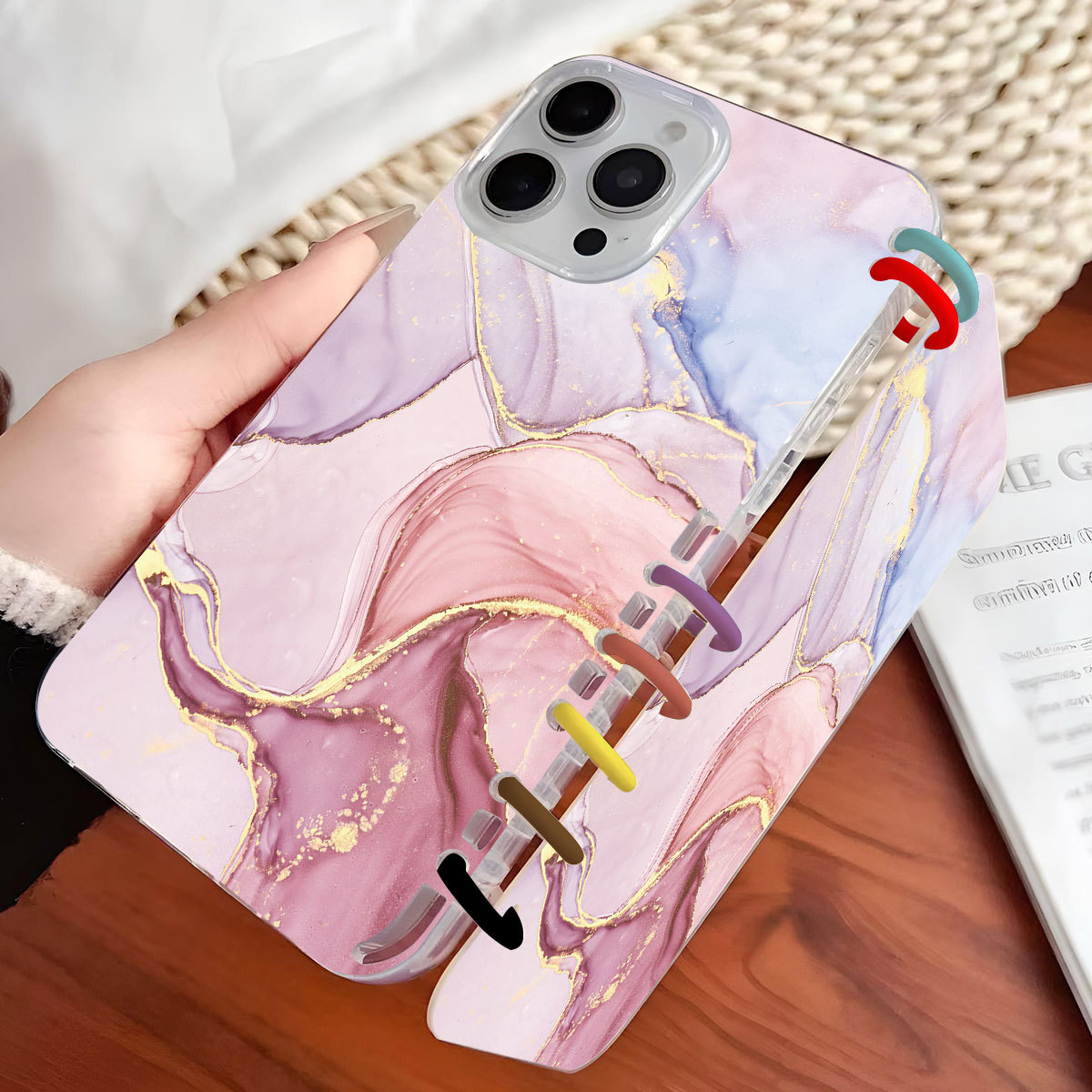 Colorful Patterned Notebook-Style Flip Phone Case photo 1