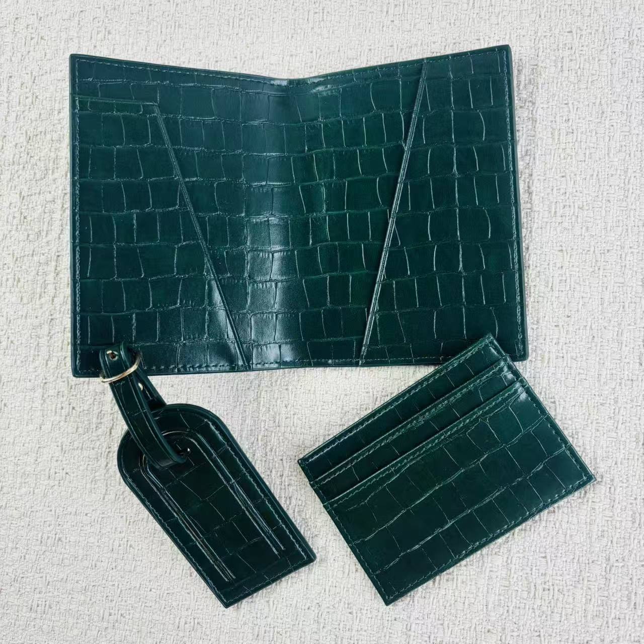 Crocodile-pattern Embossed Leather Passport Holder Multi-functional Document And Card Case photo 5