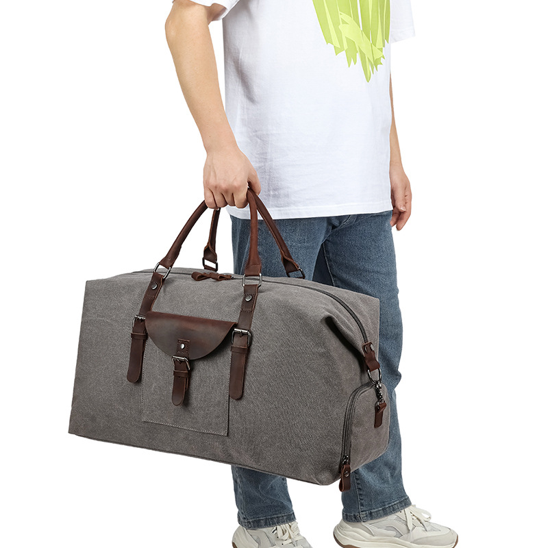 Retro Men's Canvas Belt Bagtravel Duffel photo 1