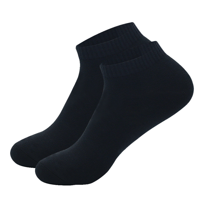 Mens Cotton Plain-colored Deodorant And Sweat-absorbent Ankle Socks photo 2