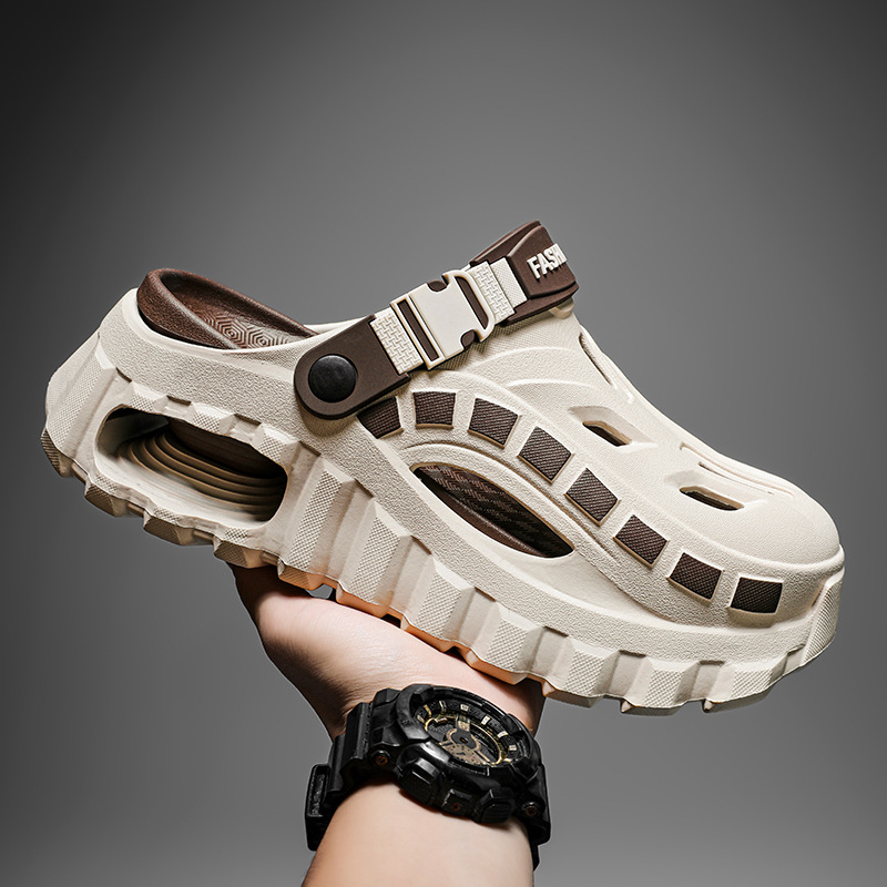 Mens Outdoor Driving And Casual Wear Cushioned Closed-toe Sports Slippers photo 5
