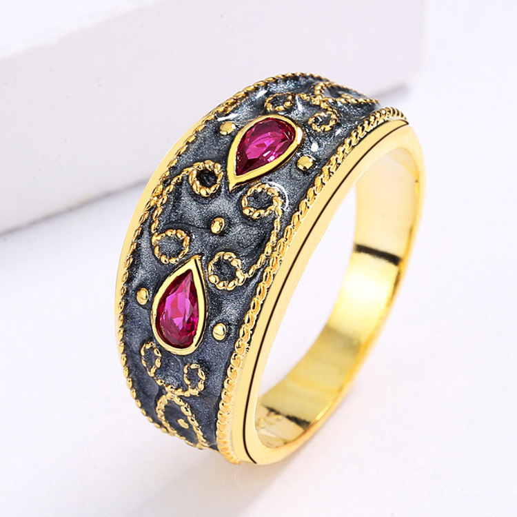 Classic Retro Exquisite Enamel Jewelry Three-piece Set photo 3