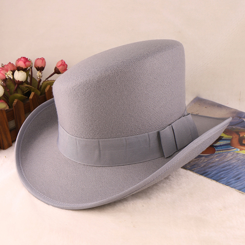 Womens Fashionable Rolled-brim Felt Wool Hat photo 5