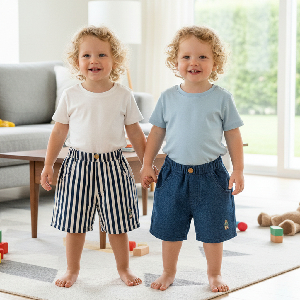 Kids Summer Casual Denim Shorts photo 1