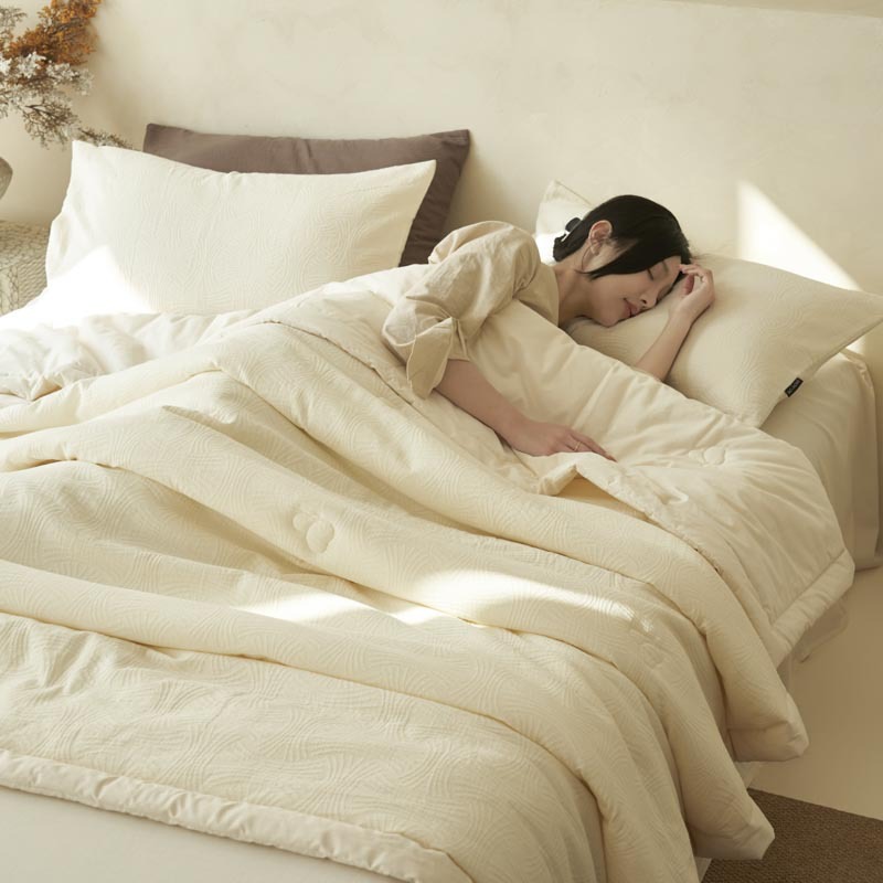 Washed Cotton Jacquard Summer Air-conditioning Quilt photo 7