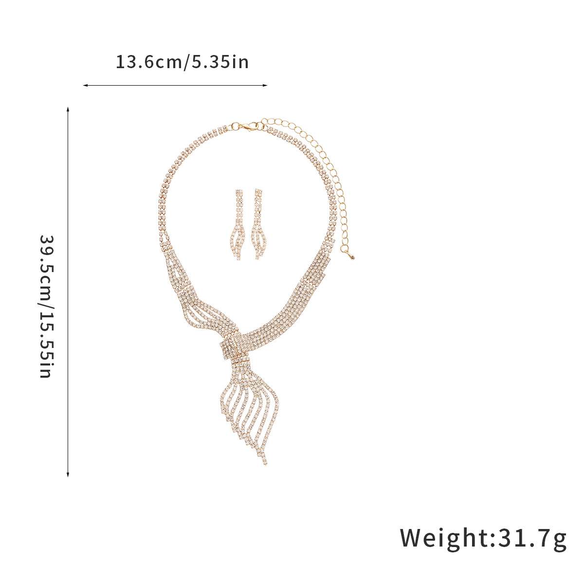 High-grade Clavicle Chain Fashion Grandeur Personality Jewelry Suit photo 2