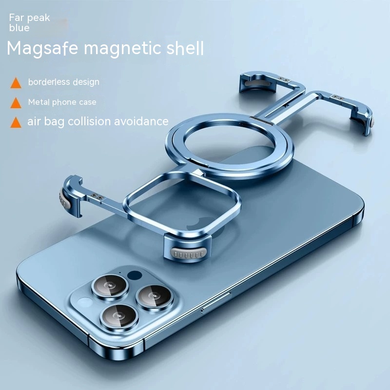 Metal Airbag Anti-fall Shell Phone Case Protective Shock Absorption Aerospace Grade Aluminum Holder Cover photo 6