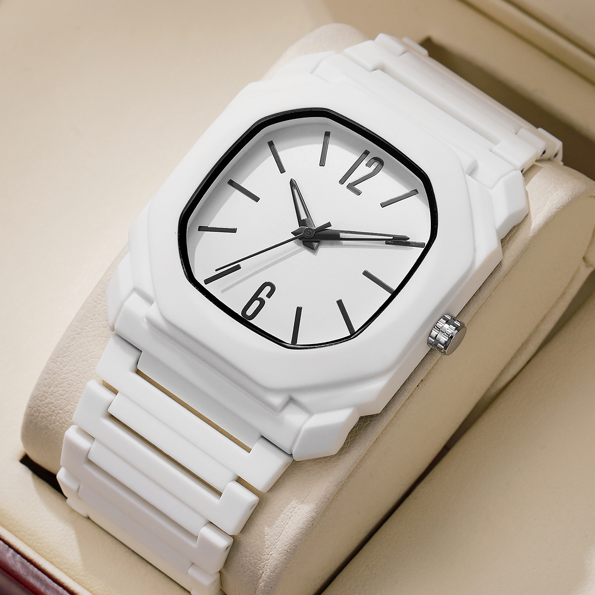 Lightweight Mixed-scale Octagonal Minimalist Quartz Wristwatch photo 1