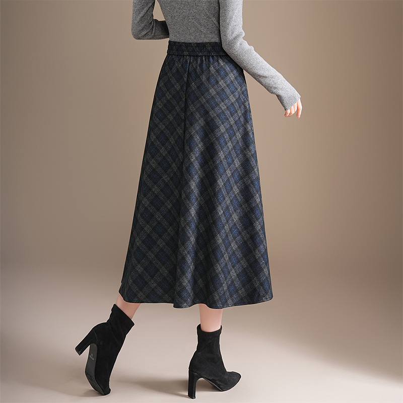 High-waisted Slimming Versatile Plaid Skirt For Women photo 4