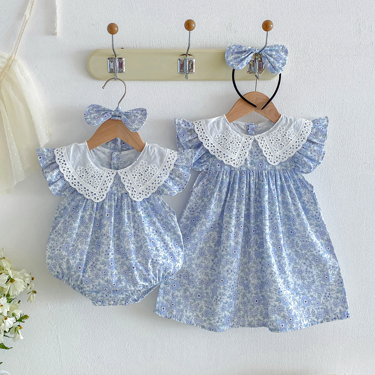 Summer Lightweight Baby Romper Summer Floral Fragments photo 1