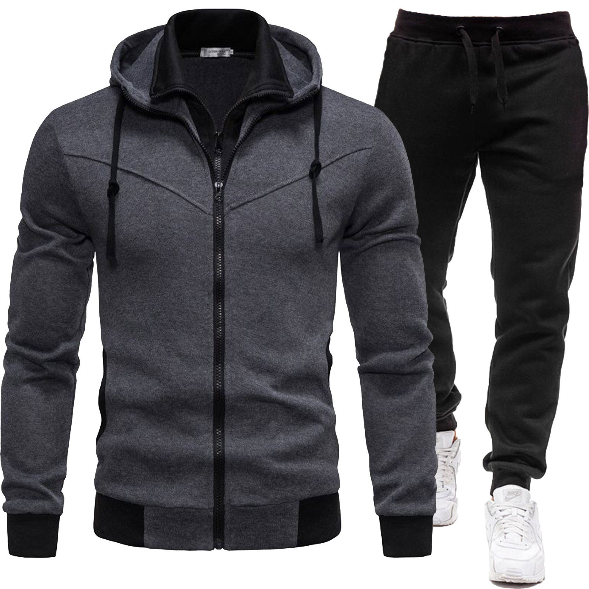 Sport-Style Patchwork Jacket And Casual Long-Sleeve Pants photo 3