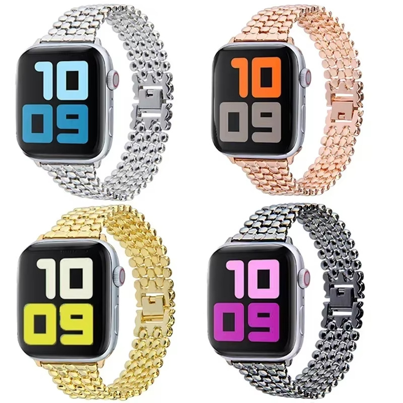 Suitable For Watch Straps Fish-scale Pattern Honeycomb Metal Strap photo 1