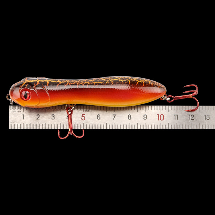 Plastic Bionic Snake-head Pencil Lure With Rattle, Artificial Fishing Lure photo 1