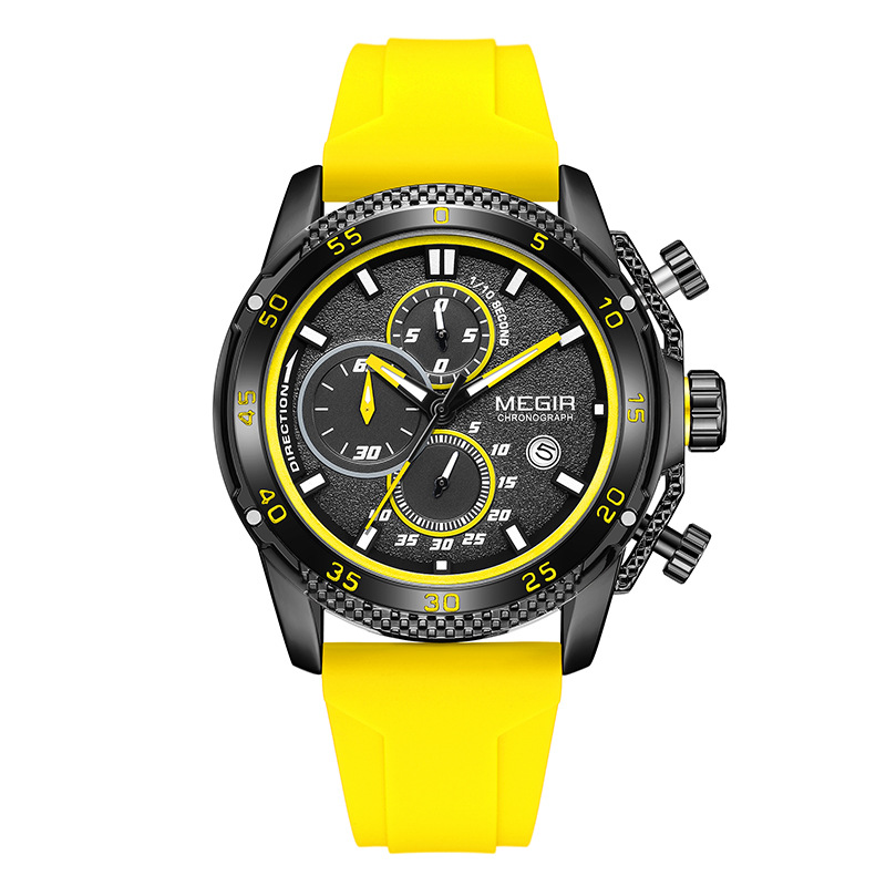 Multifunctional Three-eye Chronograph With Silicone Strap photo 2