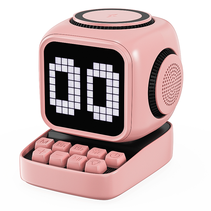 Pixel Bluetooth Speaker With Display And Wireless Charger photo 3