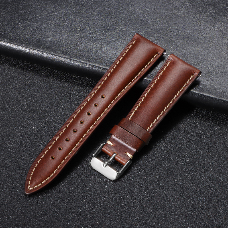 Vintage Oil-waxed Full-grain Leather Watch Strap photo 7