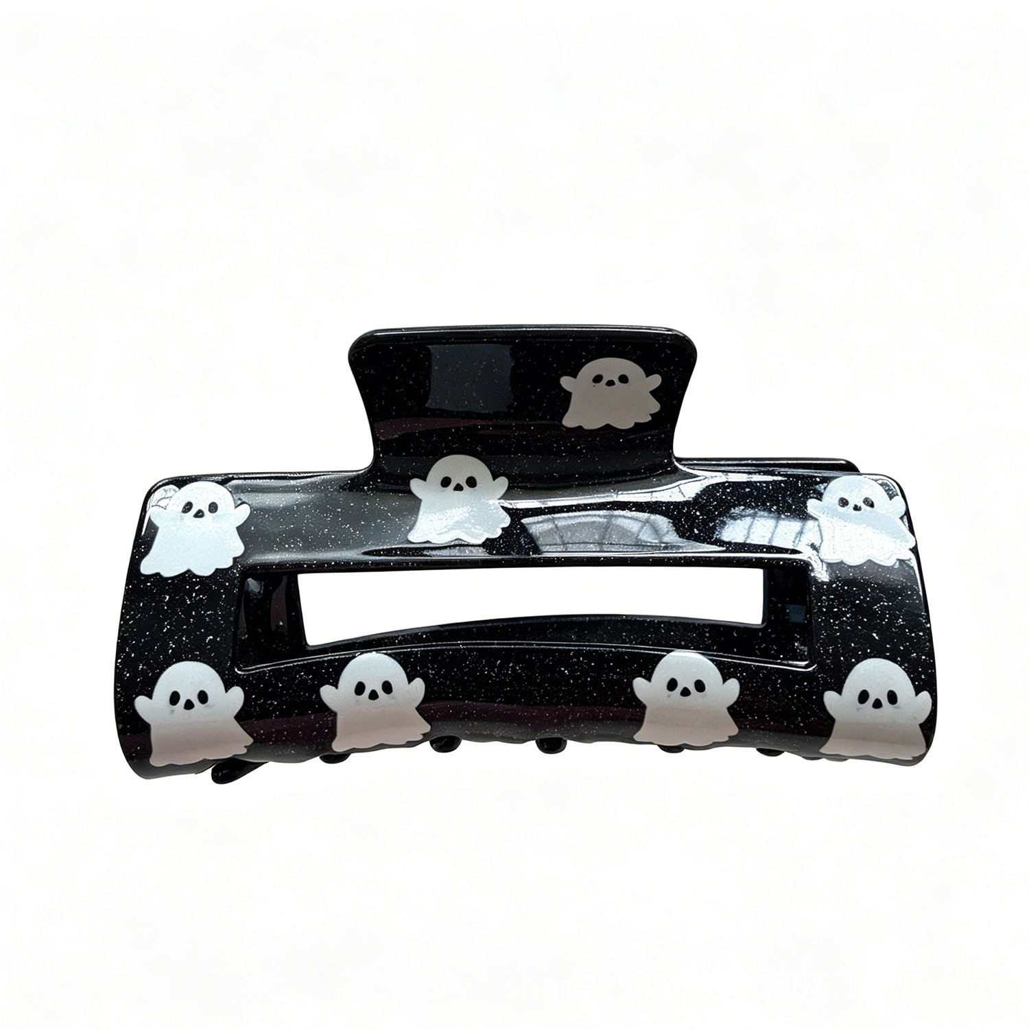 Cross-border Halloween Orange Ghost Acrylic Hair Clip photo 3