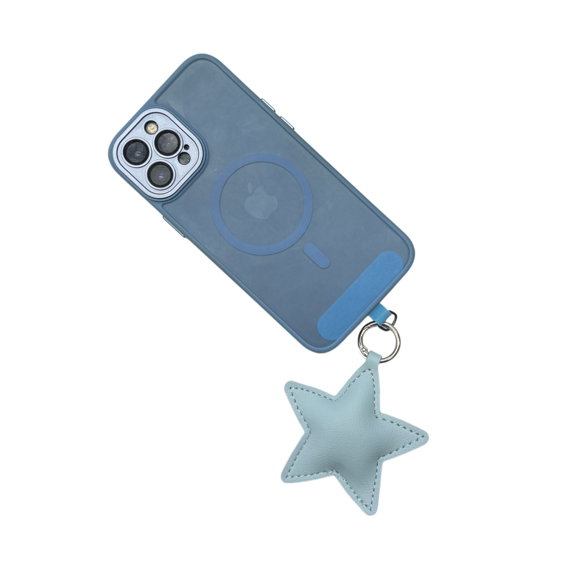 Niche Versatile Leather Star Keychain Phone Lanyard Pendant photo 3