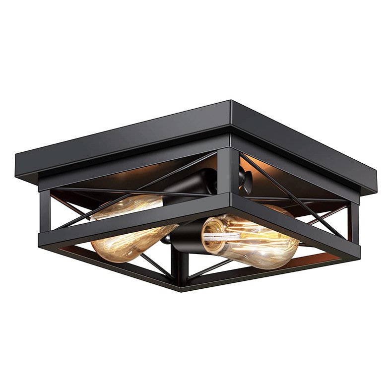 Vintage-style American Iron Ceiling Lamp With Personality photo 4