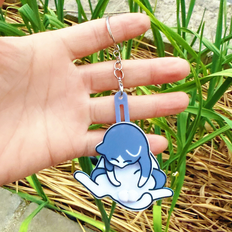 Genuine Creative Pull-out Egg Cat Keychain Pendant photo 6