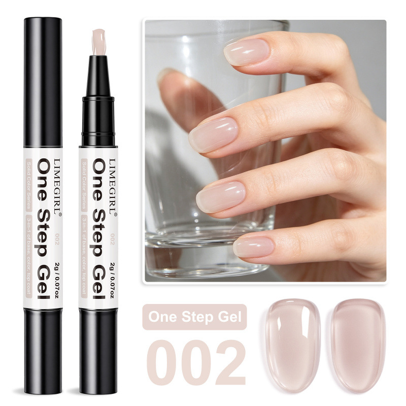 Solid Color One Step Gel Color Functional Base Free Top Coat Nail Polish Gel photo 3