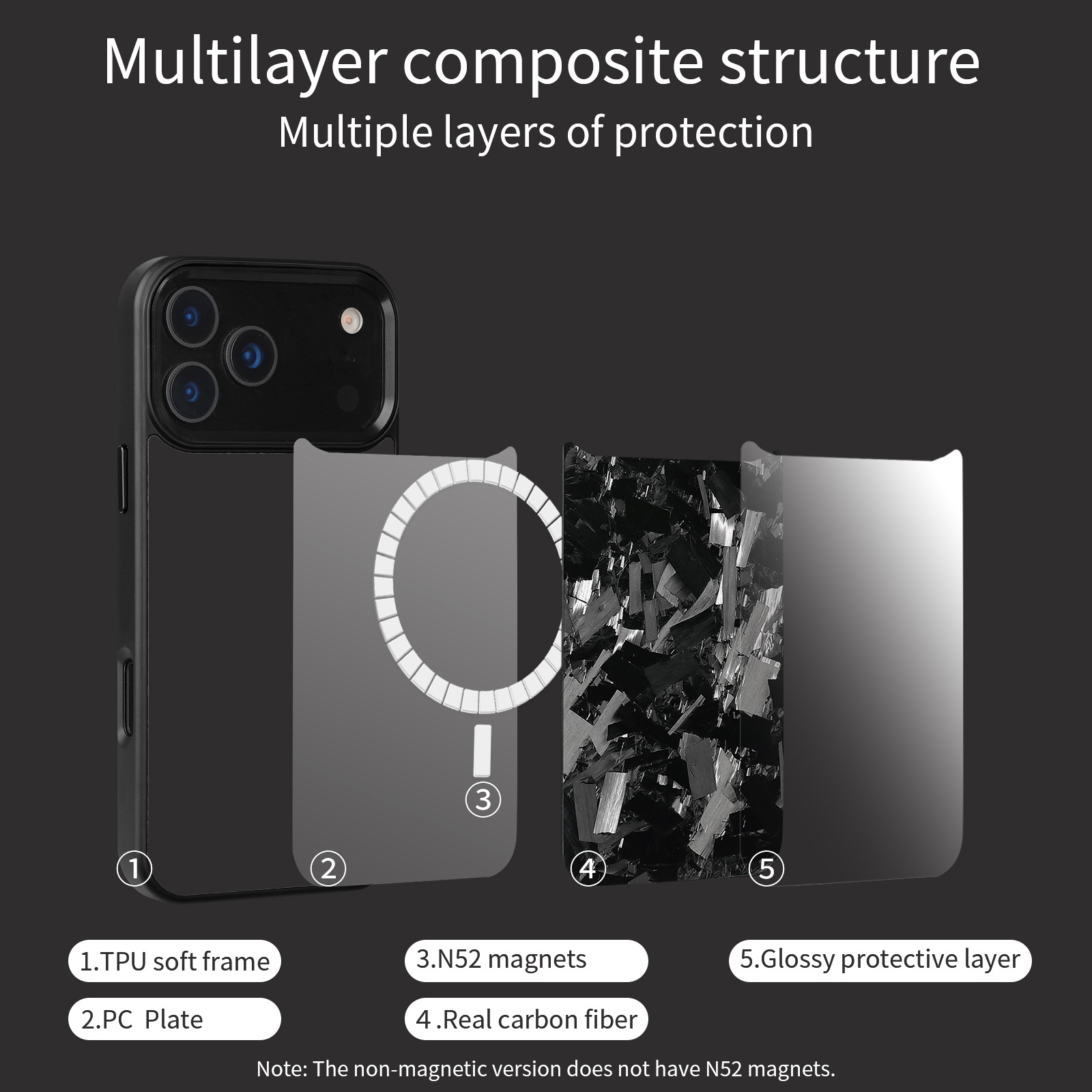 Metal-frame Forged-pattern Phone Case photo 8