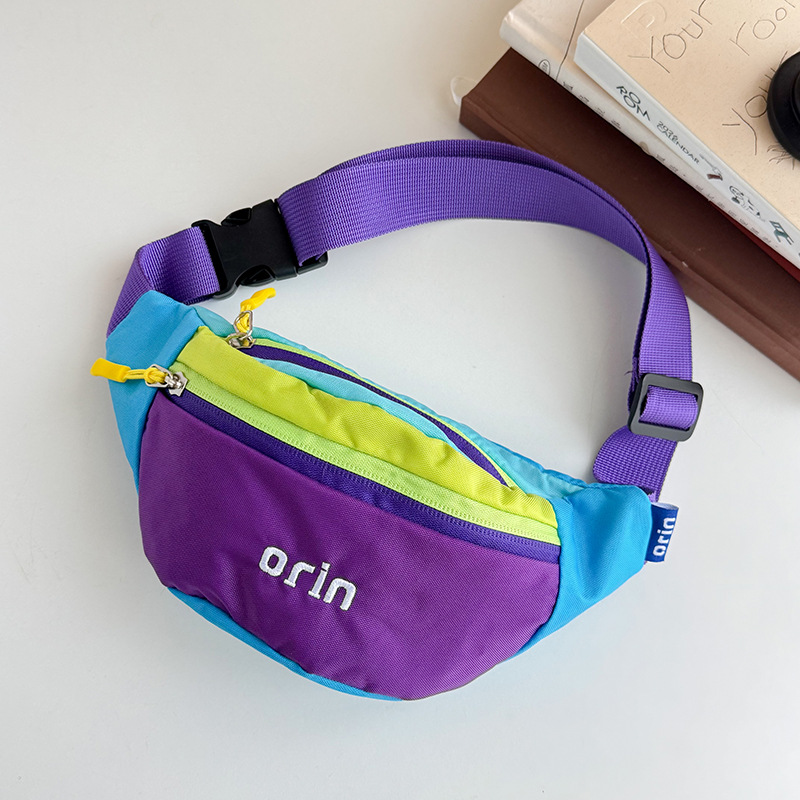 Childrens Trendy Color-block Outdoor Casual Crossbody Backpack photo 4