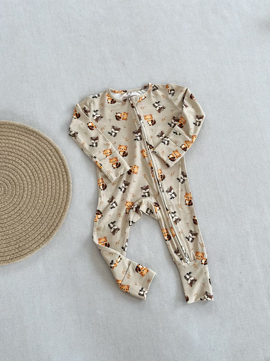 Bamboo Fiber Onesie European And American Style For Infants And Toddlers photo 4
