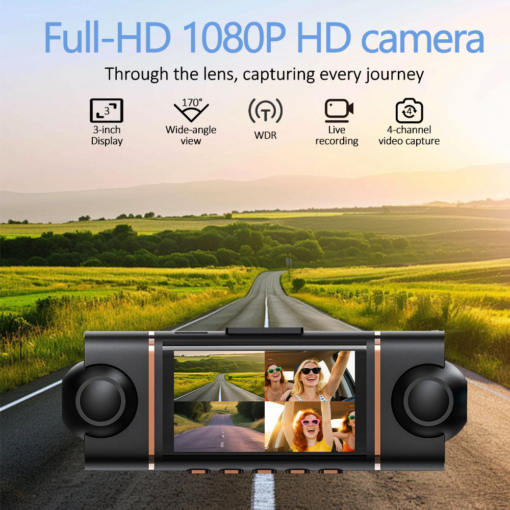 Four-lens Dashcam With Four WiFi Channels Infrared Night Vision And Ultra-thin Design photo 5