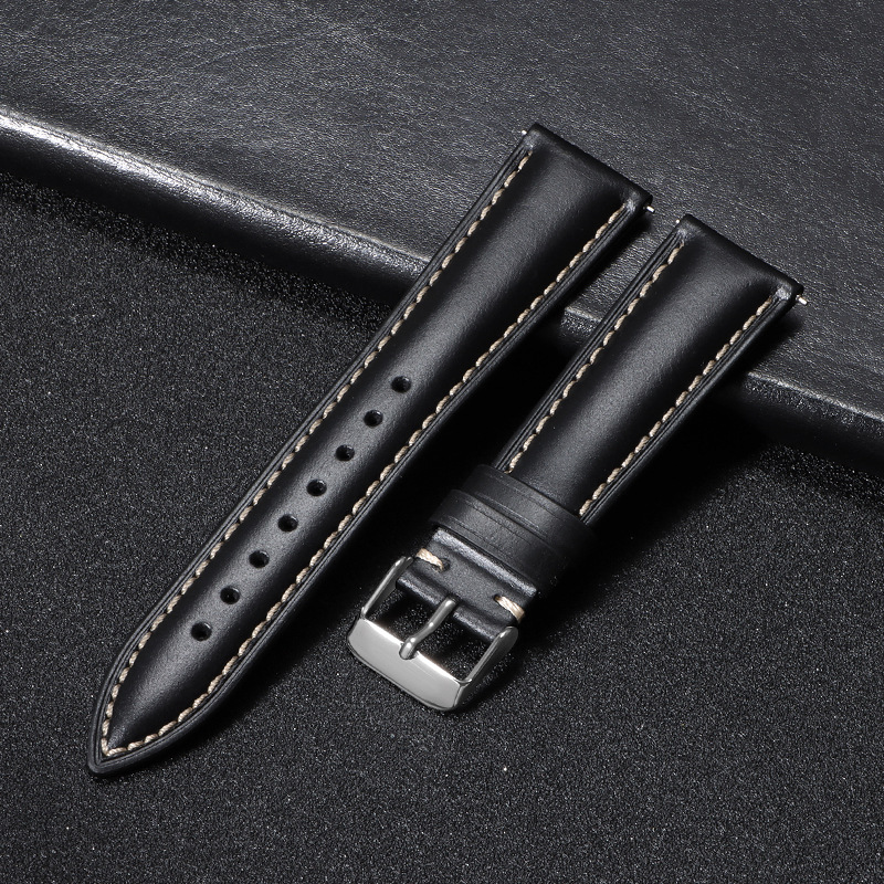Vintage Oil-waxed Full-grain Leather Watch Strap photo 2