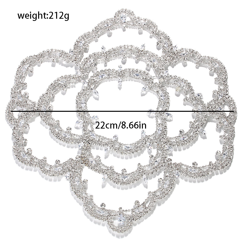Floral Temperament Retro Bride Headband Rhinestone photo 3
