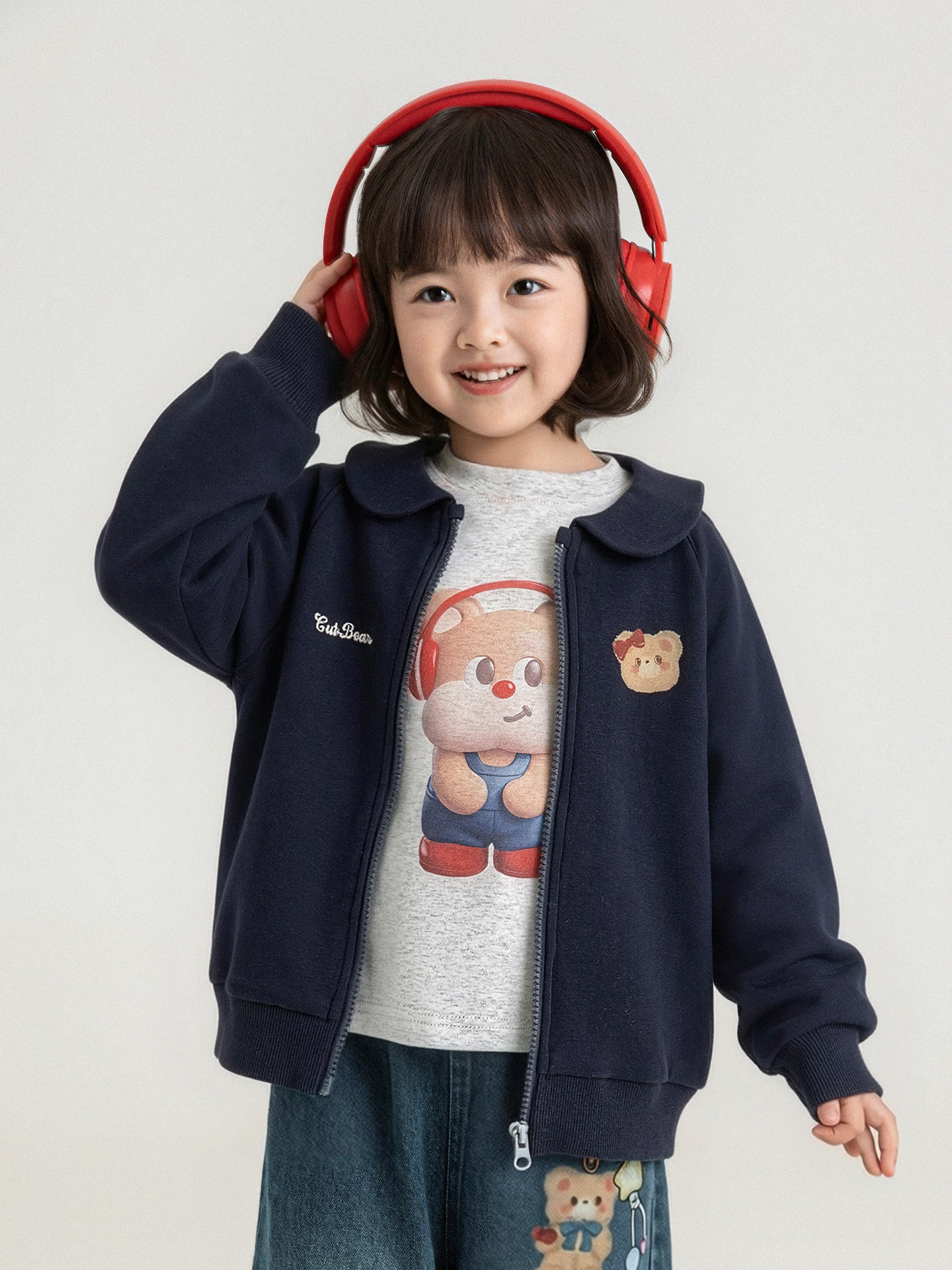 Casual Lapel Loose-fitting Coat For Girls photo 2