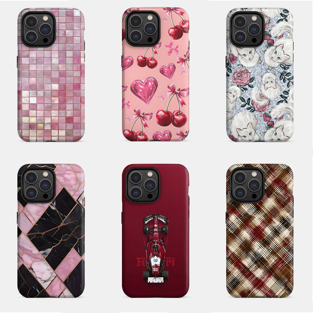 Plaid Cherry High Appearance Phone Case For Girls photo 7