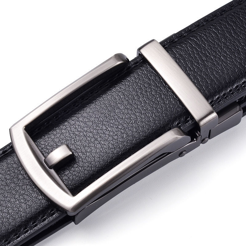 Mens Automatic Buckle Two-layer Cowhide Fashion Belt photo 2